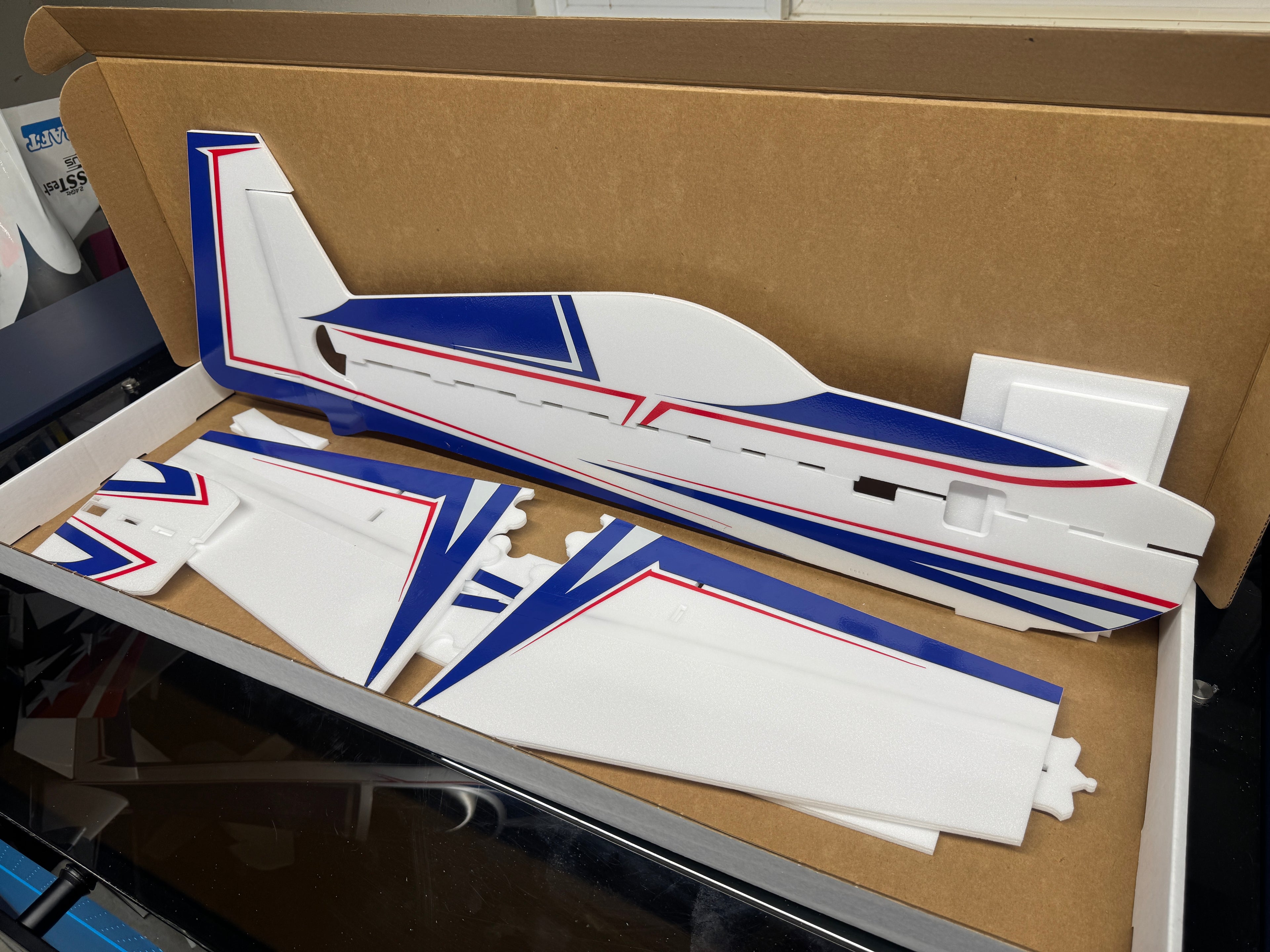 Foam plane in a box