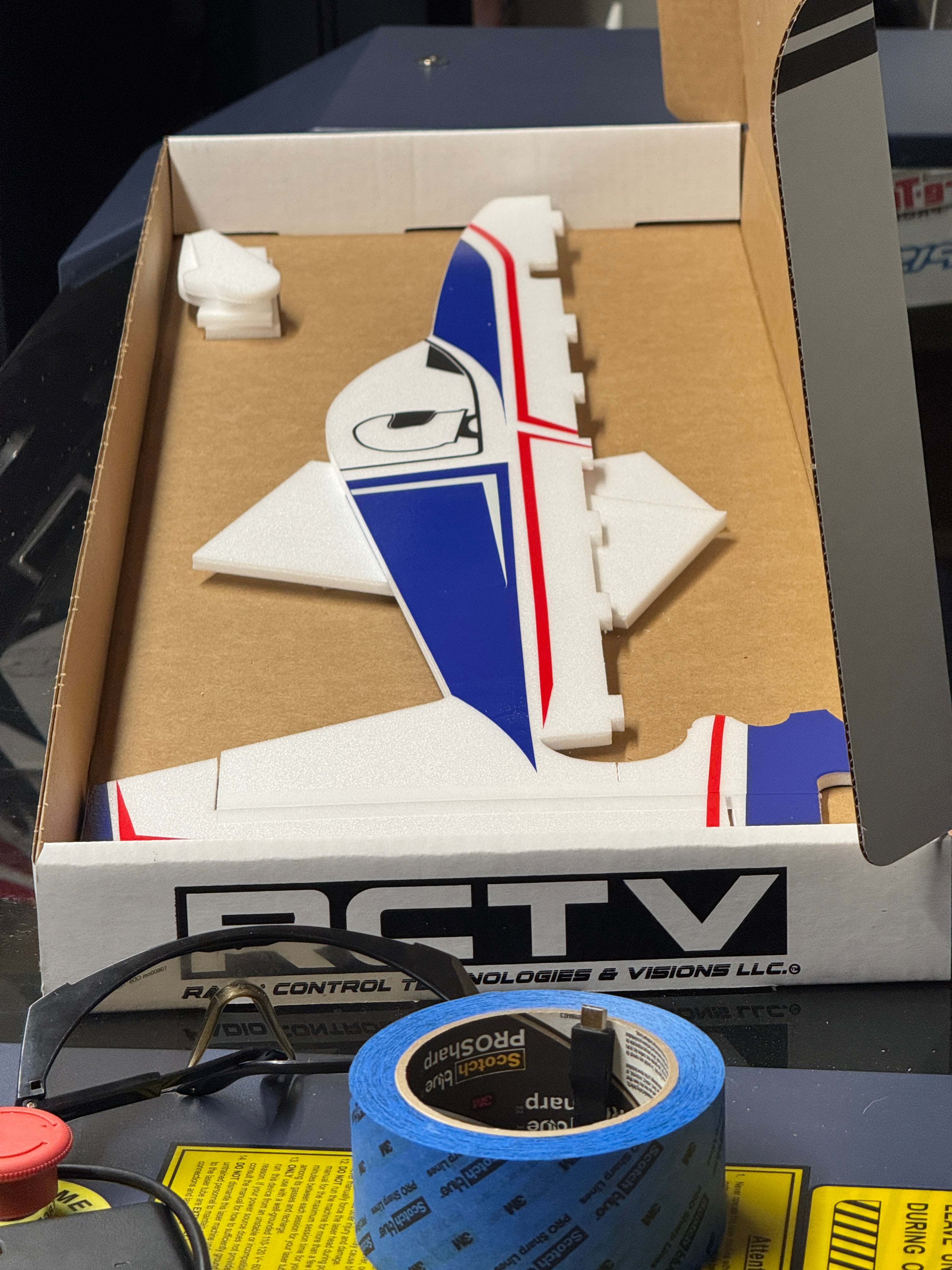 Foam plane in a box 